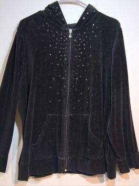 Style & Co. Sport Black Top with White Script